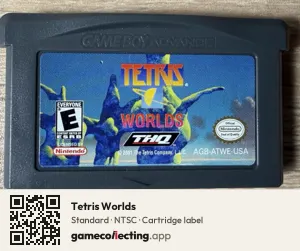 Tetris Worlds Game Boy Advance, NTSC cartridge label