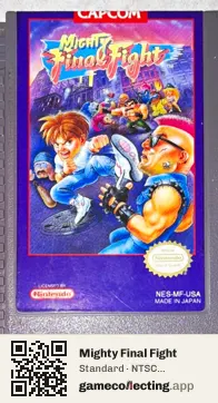 Mighty Final Fight Nintendo Entertainment System, NTSC cartridge label