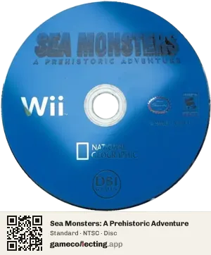 Sea Monsters: A Prehistoric Adventure Nintendo Wii, NTSC disc