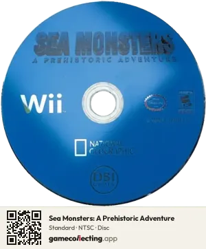 Sea Monsters: A Prehistoric Adventure Nintendo Wii, NTSC disc