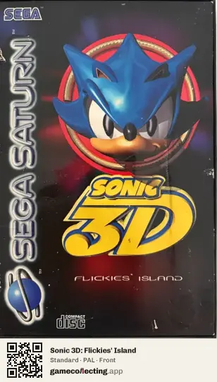Sonic 3D: Flickies' Island Sega Saturn, PAL box front