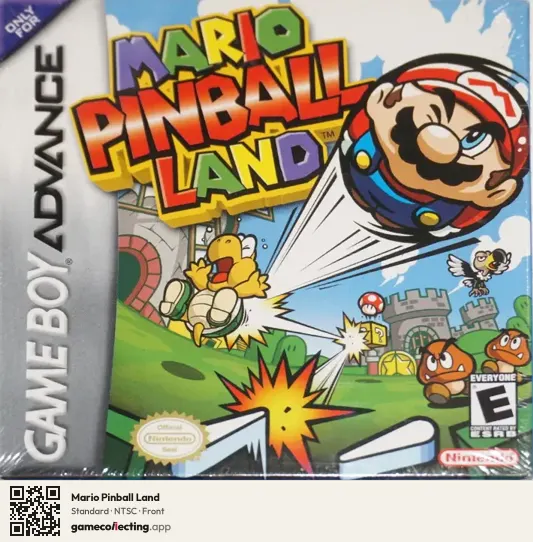 Mario Pinball Land Game Boy Advance, NTSC box front