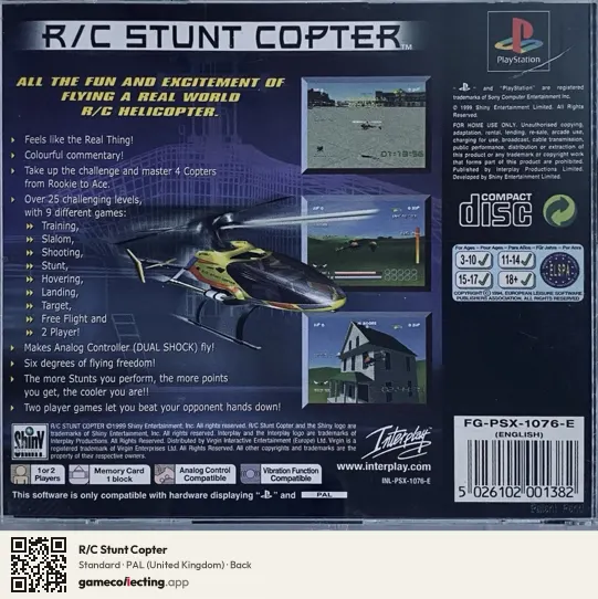 R/C Stunt Copter PlayStation, United Kingdom box back