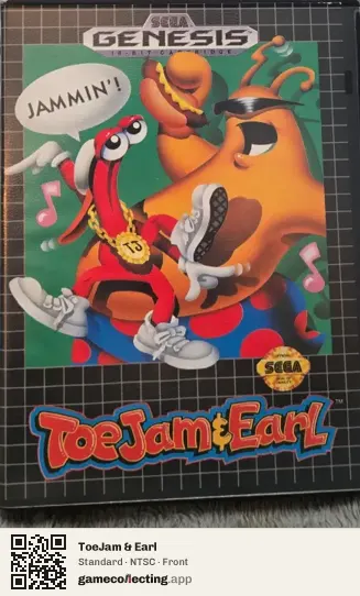 ToeJam & Earl Sega Mega Drive / Genesis, NTSC box front