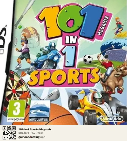 101-in-1 Sports Megamix Nintendo DS, PAL box front