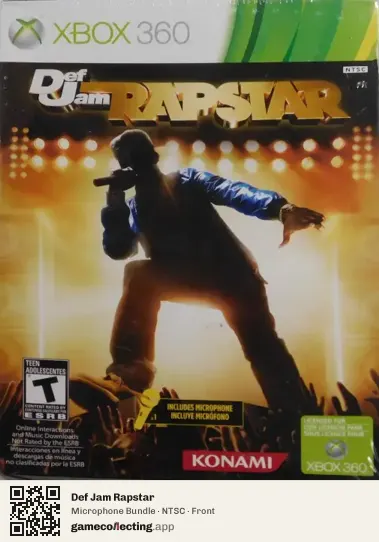 Def Jam Rapstar Xbox 360, NTSC box front