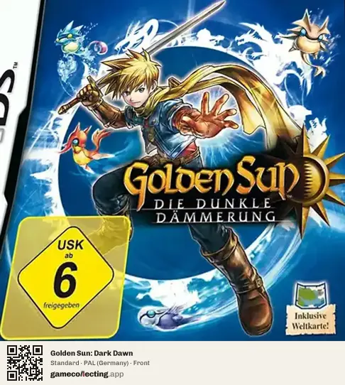 Golden Sun: Dark Dawn Nintendo DS, Germany box front