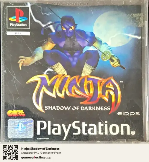 Ninja: Shadow of Darkness PlayStation, Germany box front