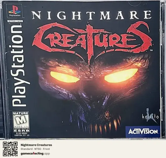 Nightmare Creatures PlayStation, NTSC box front