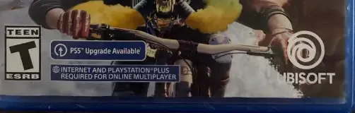 Riders Republic, the ESRB box on its front