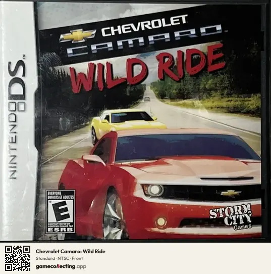 Chevrolet Camaro: Wild Ride Nintendo DS, NTSC box front