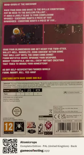 Atomicrops Nintendo Switch, United Kingdom box back