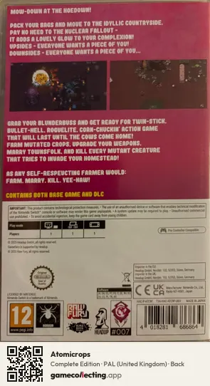 Atomicrops Nintendo Switch, United Kingdom box back