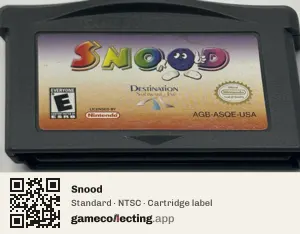 Snood Game Boy Advance, NTSC cartridge label
