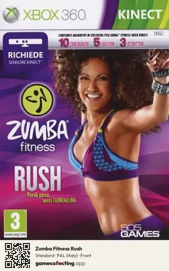 Zumba Fitness Rush Xbox 360, Italy box front