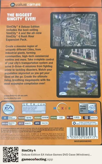 SimCity 4 Computer, PAL box back