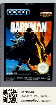 Darkman Nintendo Entertainment System, PAL cartridge label