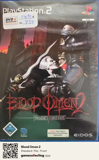 Blood Omen 2 PlayStation 2, PAL box front