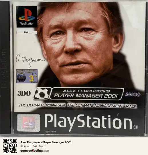 Alex Ferguson's Player Manager 2001 PlayStation, PAL box front