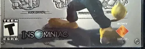 Ratchet & Clank, the ESRB box on its front