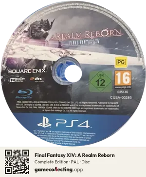 Final Fantasy XIV: A Realm Reborn PlayStation 4, PAL disc