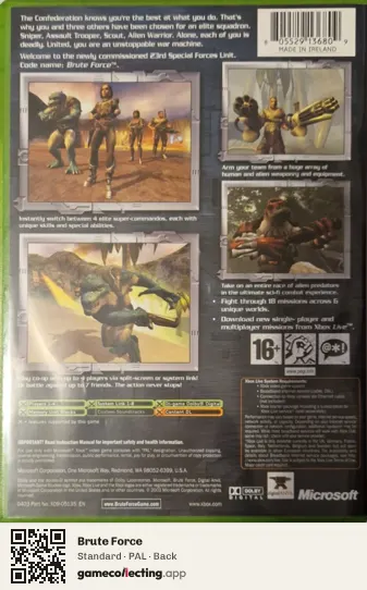 Brute Force Xbox, PAL box back