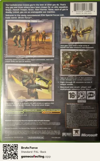 Brute Force Xbox, PAL box back