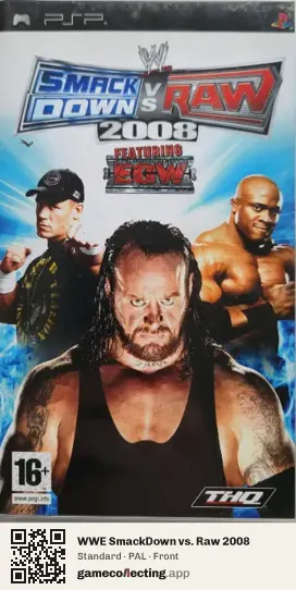 WWE SmackDown vs. Raw 2008 PlayStation Portable, PAL box front