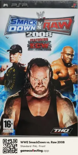 WWE SmackDown vs. Raw 2008 PlayStation Portable, PAL box front