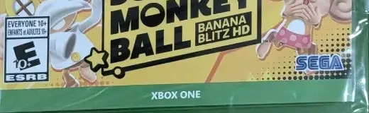Super Monkey Ball: Banana Blitz HD, the ESRB box on its front