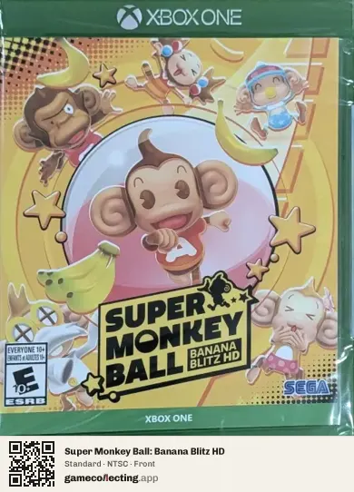 Super Monkey Ball: Banana Blitz HD Xbox One, NTSC box front