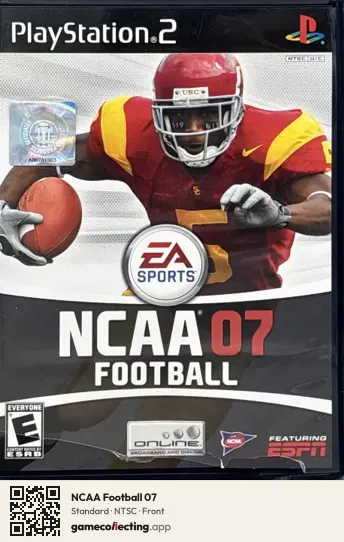 NCAA Football 07 PlayStation 2, NTSC box front