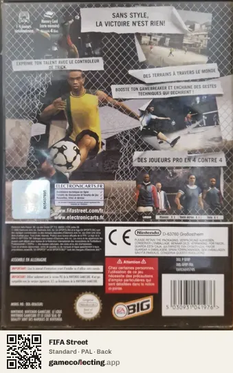 FIFA Street Nintendo GameCube, PAL box back