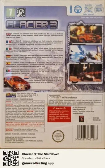 Glacier 3: The Meltdown Nintendo Wii, PAL box back