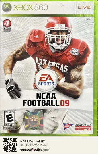 NCAA Football 09 Xbox 360, NTSC box front