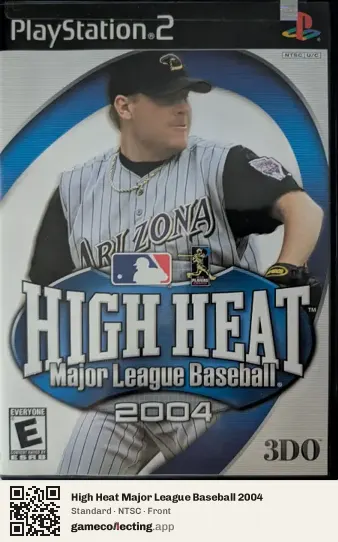 High Heat Major League Baseball 2004 PlayStation 2, NTSC box front