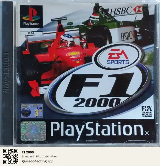 F1 2000 PlayStation, Italy box front