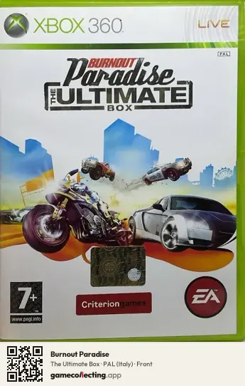 Burnout Paradise Xbox 360, Italy box front