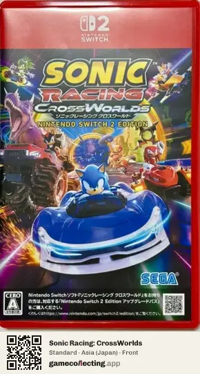 Sonic Racing: CrossWorlds Nintendo Switch 2, Asia box front