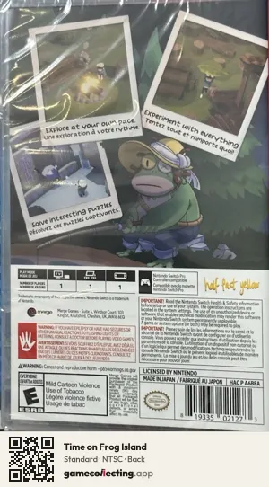 Time on Frog Island Nintendo Switch, NTSC box back