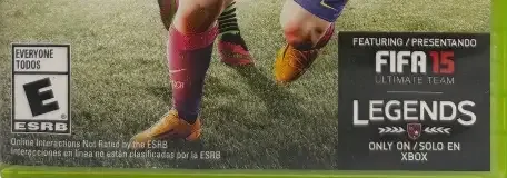 FIFA 15, the ESRB box on its front
