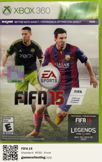 FIFA 15 Xbox 360, NTSC box front