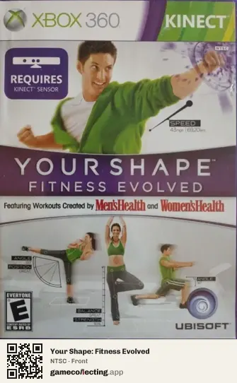 Your Shape: Fitness Evolved Xbox 360, NTSC box front