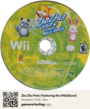Zhu Zhu Pets: Featuring the Wild Bunch Nintendo Wii, NTSC disc