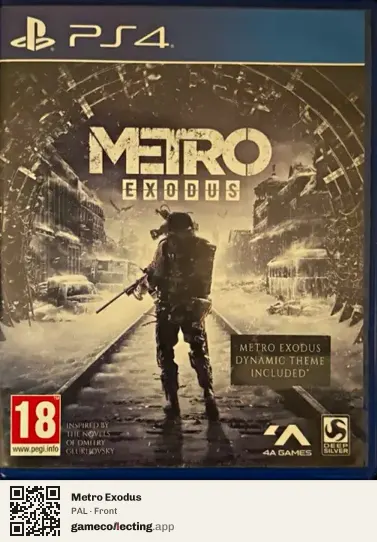 Metro Exodus PlayStation 4, PAL box front