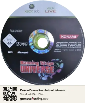 Dance Dance Revolution Universe Xbox 360, PAL disc