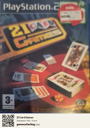 21 Card Games PlayStation 2, PAL box front