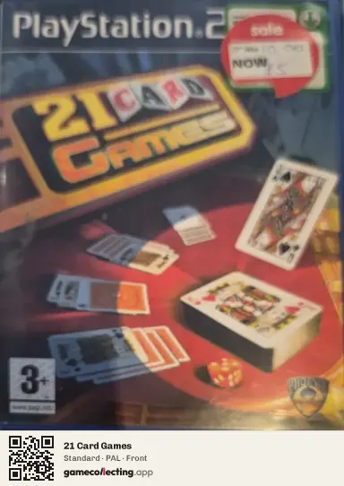 21 Card Games PlayStation 2, PAL box front