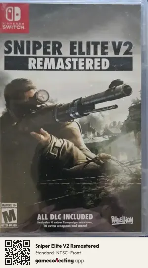 Sniper Elite V2 Remastered Nintendo Switch, NTSC box front