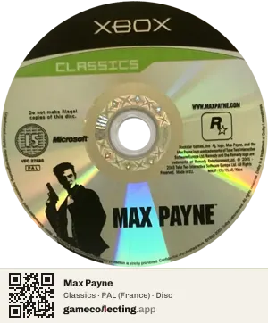 Max Payne Xbox, PAL disc